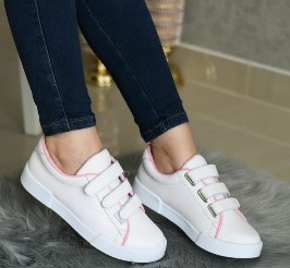 Tenis Blanco Velcro