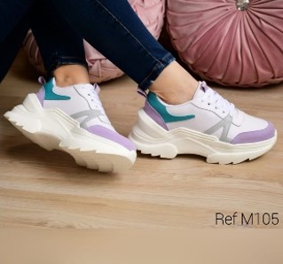 Tenis Blanco Lila