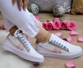 Tenis Blanco Rosa