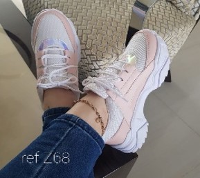 Tenis Blanco Rosado