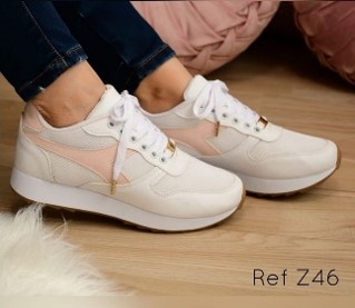 Tenis Blanco Rosa