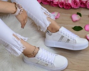 Tenis Blanco Plata